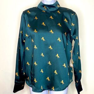 NEW…Peacock/Tan woven top size S (small) from Forever21